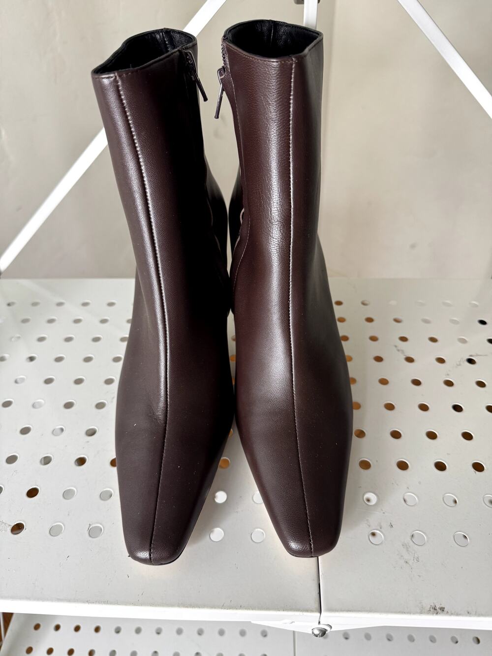 New STAUD Wally leather ankle boots in Espresso brown 39 1/2 - Picture 1 of 8